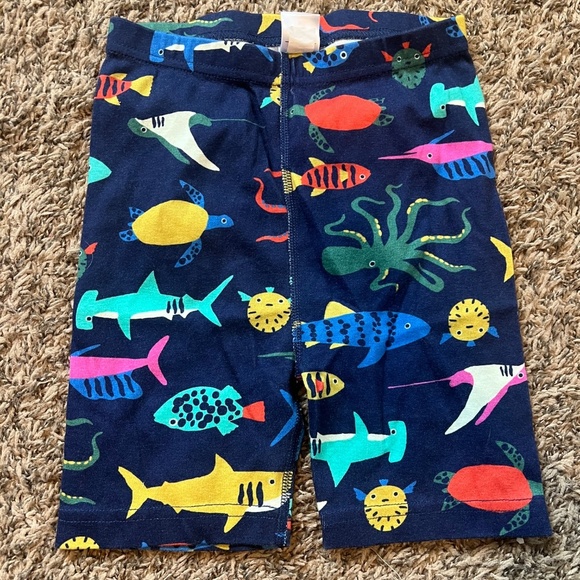 NWT Hanna Andersson size 8 pajama set short sleeve and shorts set aquarium print - Picture 5 of 5